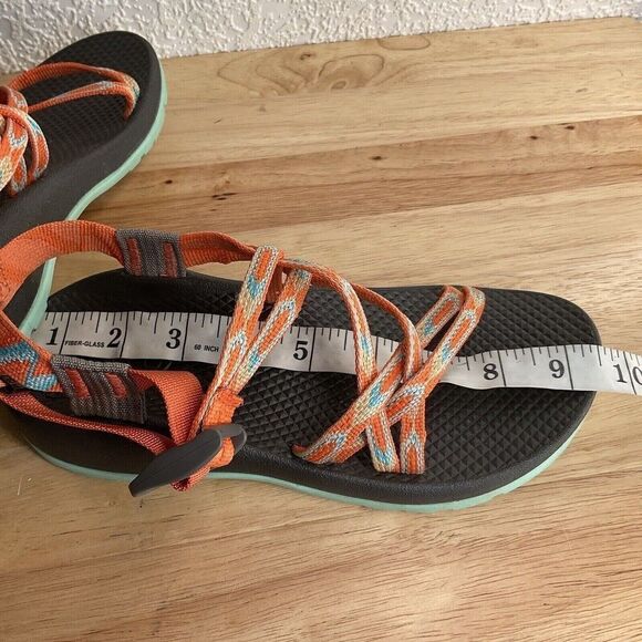 Chaco Z Cloud X2 Women's Orange Multi Strappy Sport Hiking Vibram Sole Sandals 4 - Picture 3 of 8